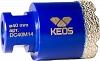 Коронка алмазная по керамограниту Keos Professional Vacuum Brazed M14 40 мм